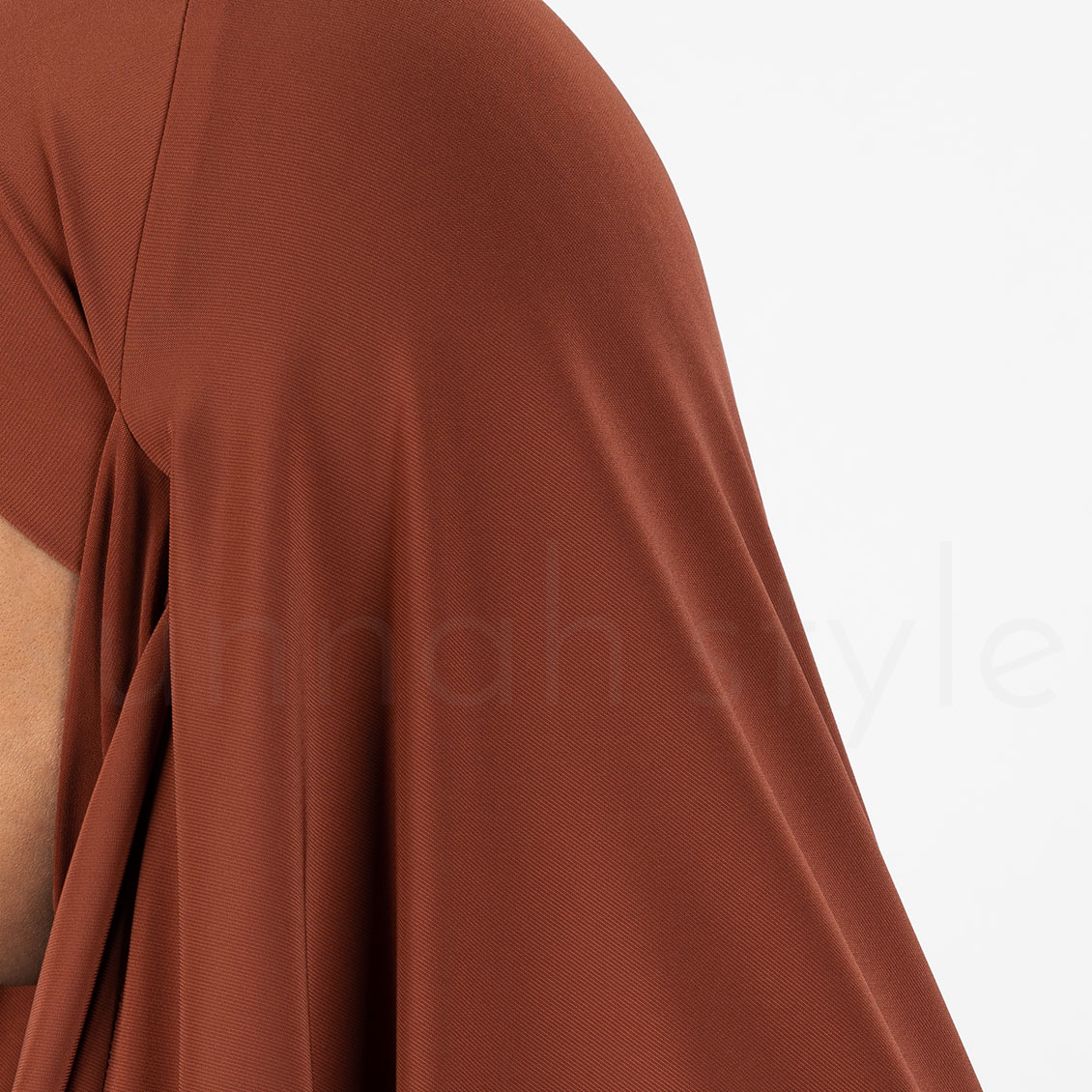 Sunnah Style Jersey Khimar Thigh Length Dark Amber
